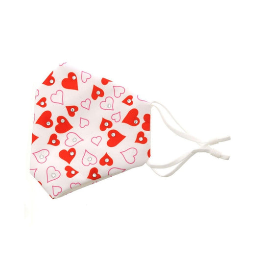 Adjustable Heart Print Face Masks - 3 pack